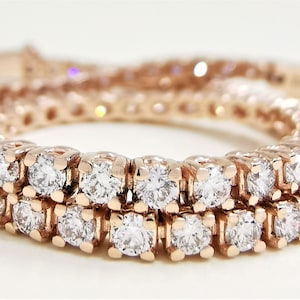 Rose Gold Real Diamond Bracelet Tennis Jewelry for Bridal