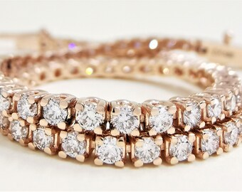 9,5 Karat Diamond Line Tennis-Armband Aus 18 Karat Weißgold Im Angebot Bei Deutschland