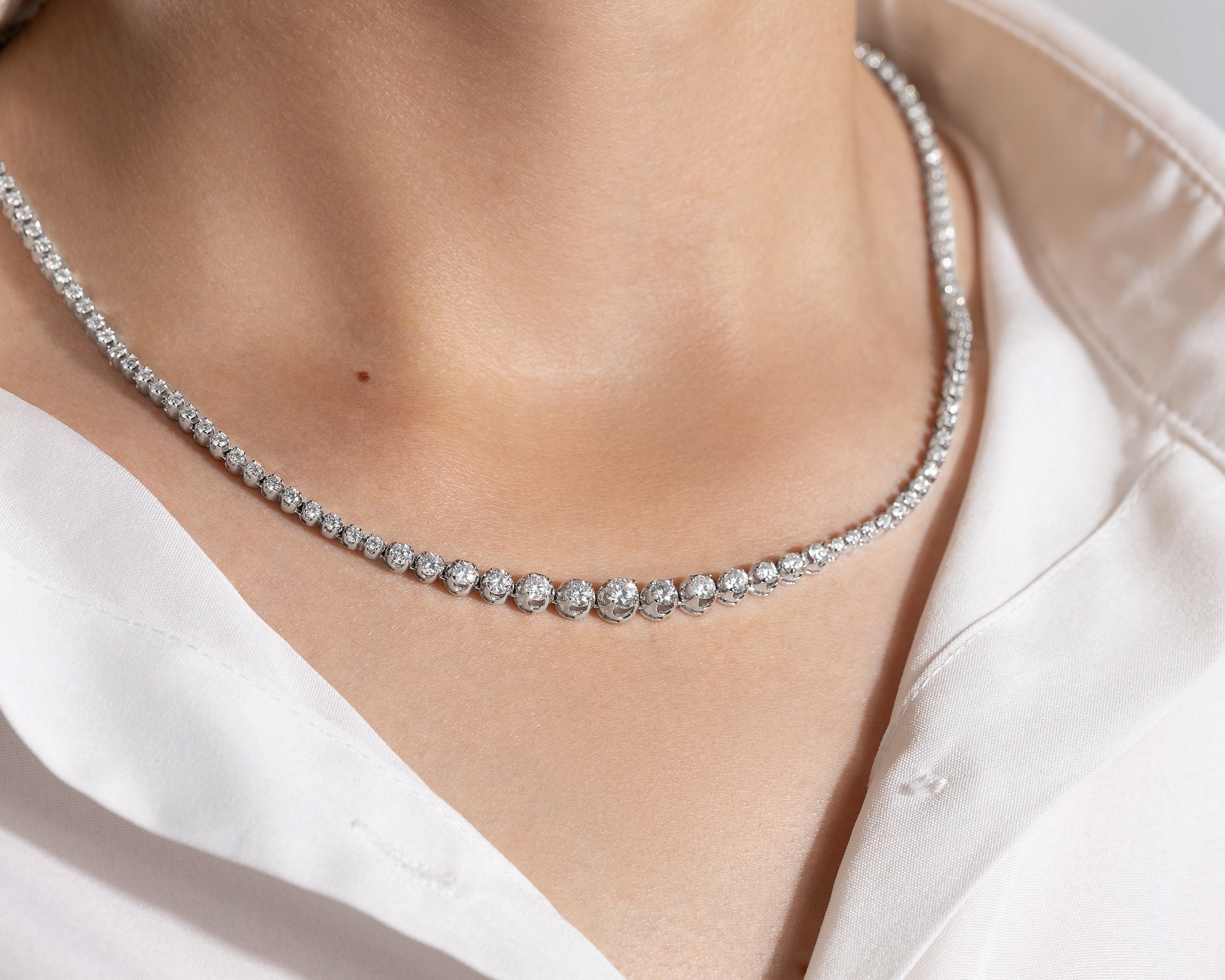 Real tennis necklace womens online