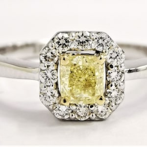 Real Yellow Diamond Special Occasion Proposal Ring