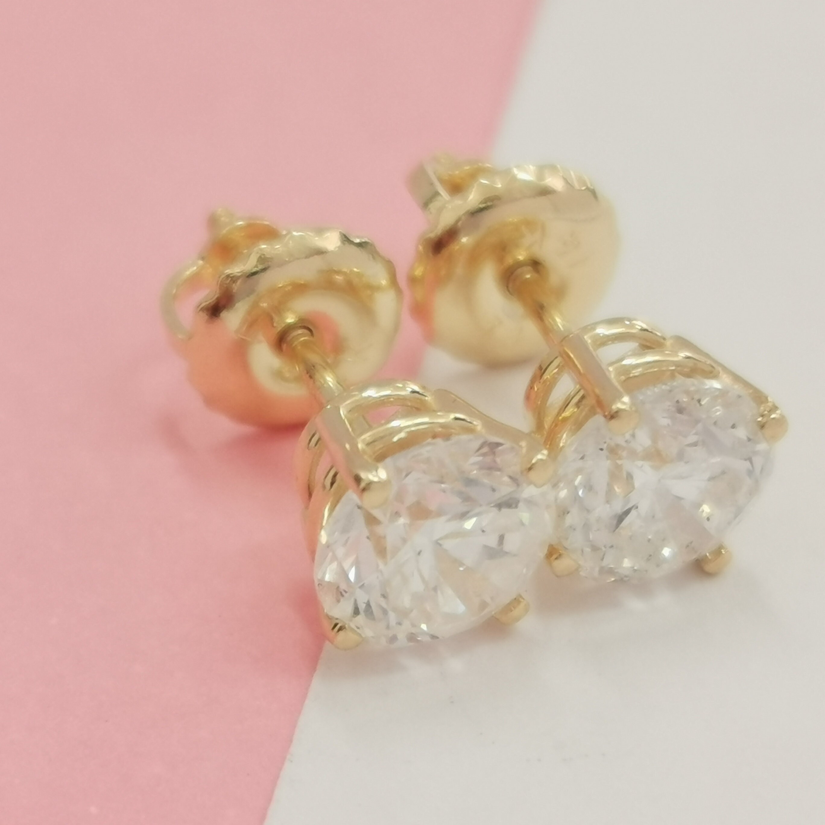 1.8 Carat Real Diamond Stunning Stud Earrings Gift for Women 14K