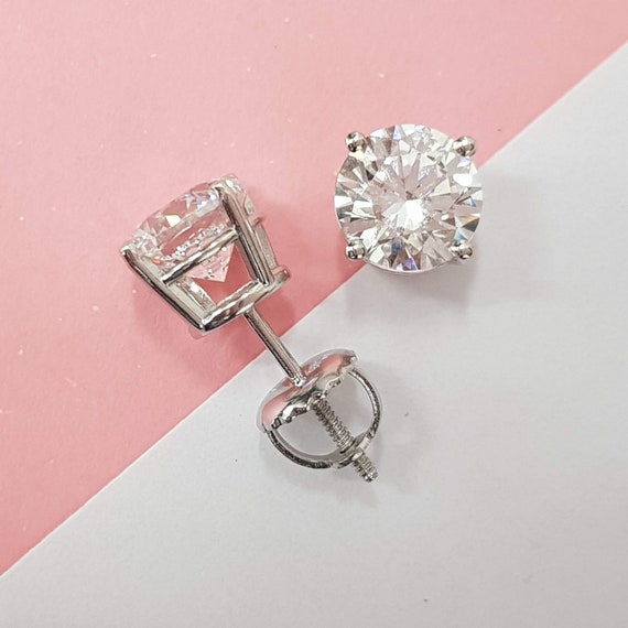 Aretes de Oro, Oro Blanco y Rosa con Diamante para Mujer