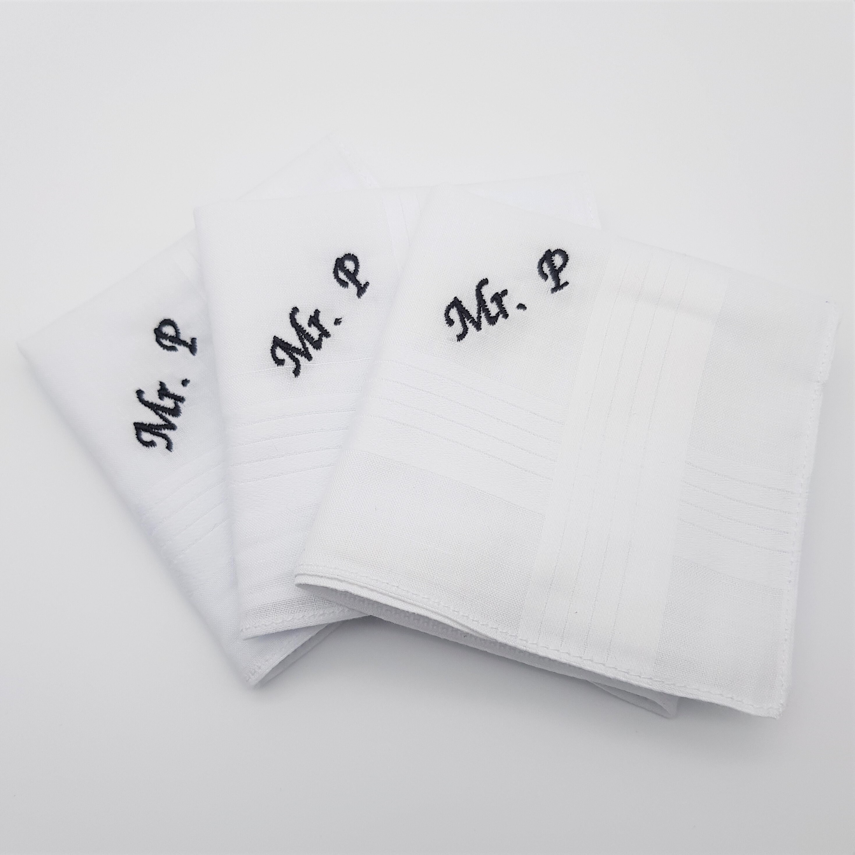 Personalised Handkerchief Name/ White Embroidered Hanky / Any Etsy UK
