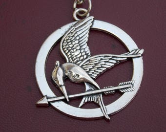 Mockingjay Golden Pendant Necklace Inspired by The Hunger Games, movie necklace, fashion necklace, expensive gift