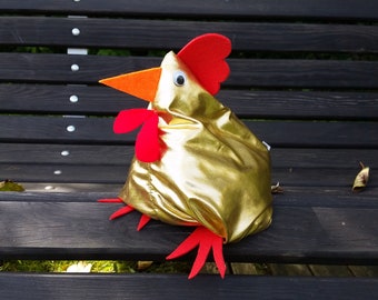 Golden Hen Chicken Doorstop Bookend Cuddly Toy