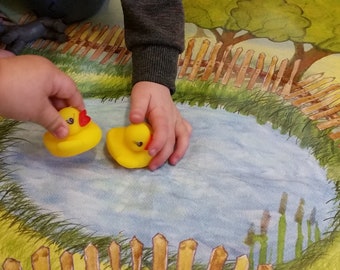 Farm Playmat - Easy to Clean Farmyard Play Mat- For Indoor or Outdoor Pretend Play