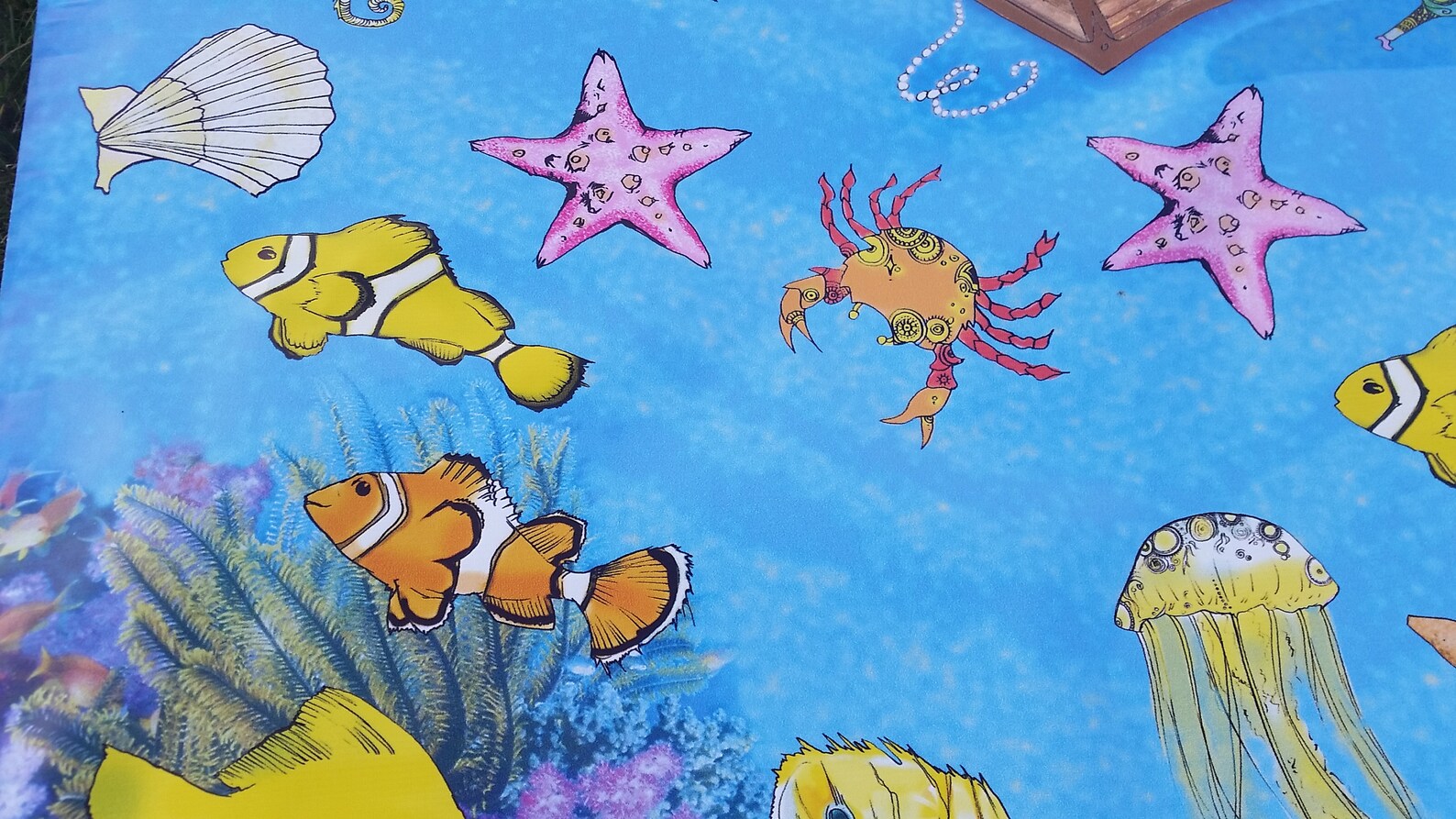 Ocean Playmat Sea Playmat Easy to Clean Seaworld Mat With a Etsy