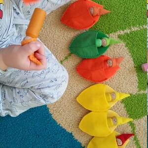 A Set of Six Matching Autumn Leaves and Gnomes Autumn Fall Sensory Toy ...