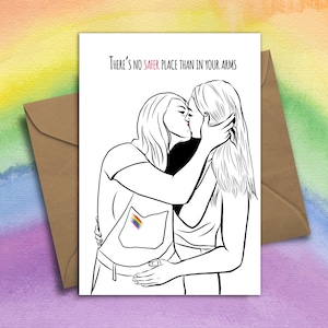 No Safer Place | All Occasion Lesbian Greeting Card | Pride Gift