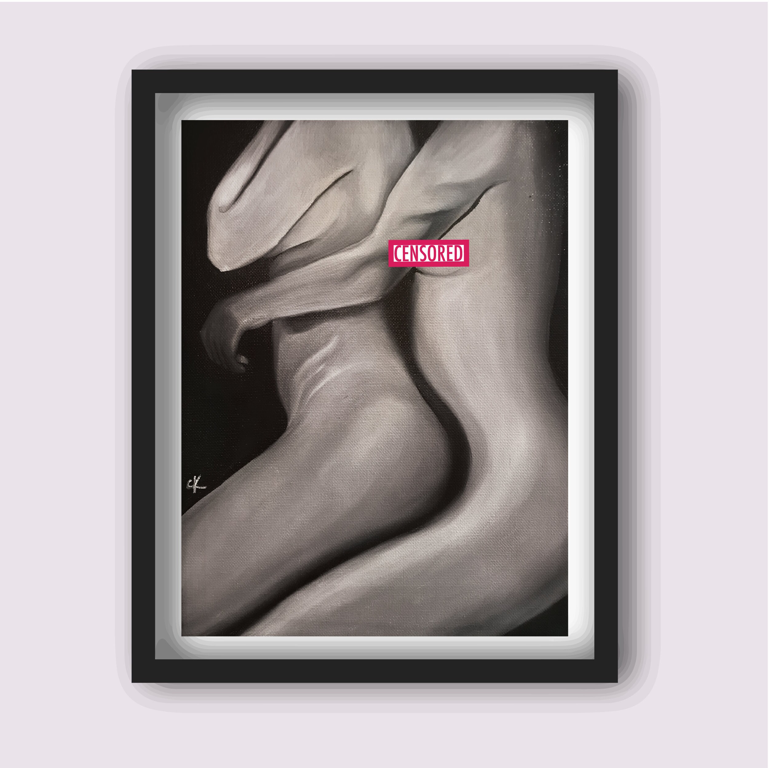 Spooning Erotic Lesbian Oil Painting Art Print Available in - Etsy