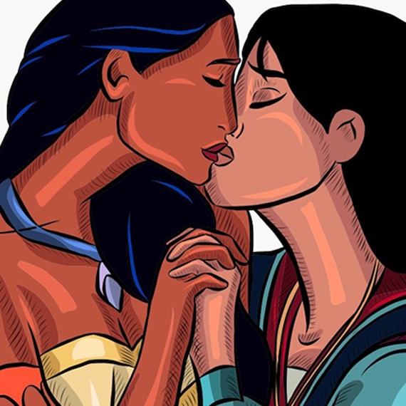 570px x 570px - Pocahontas and Mulan Lesbian Couple Disney Fan Art Available - Etsy  Australia