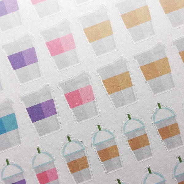 To Go Coffee, Starbucks, Dunkin' Donuts. 61 Planner Stickers!  For Erin Condren LifePlanner, Happy Planner, Filofax, Kikki K, Plum Paper