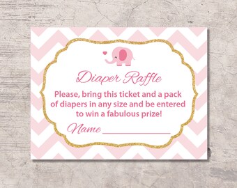 gold sparkle diaper raffle ticket baby shower printable gold etsy