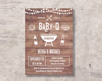 baby q invitation etsy