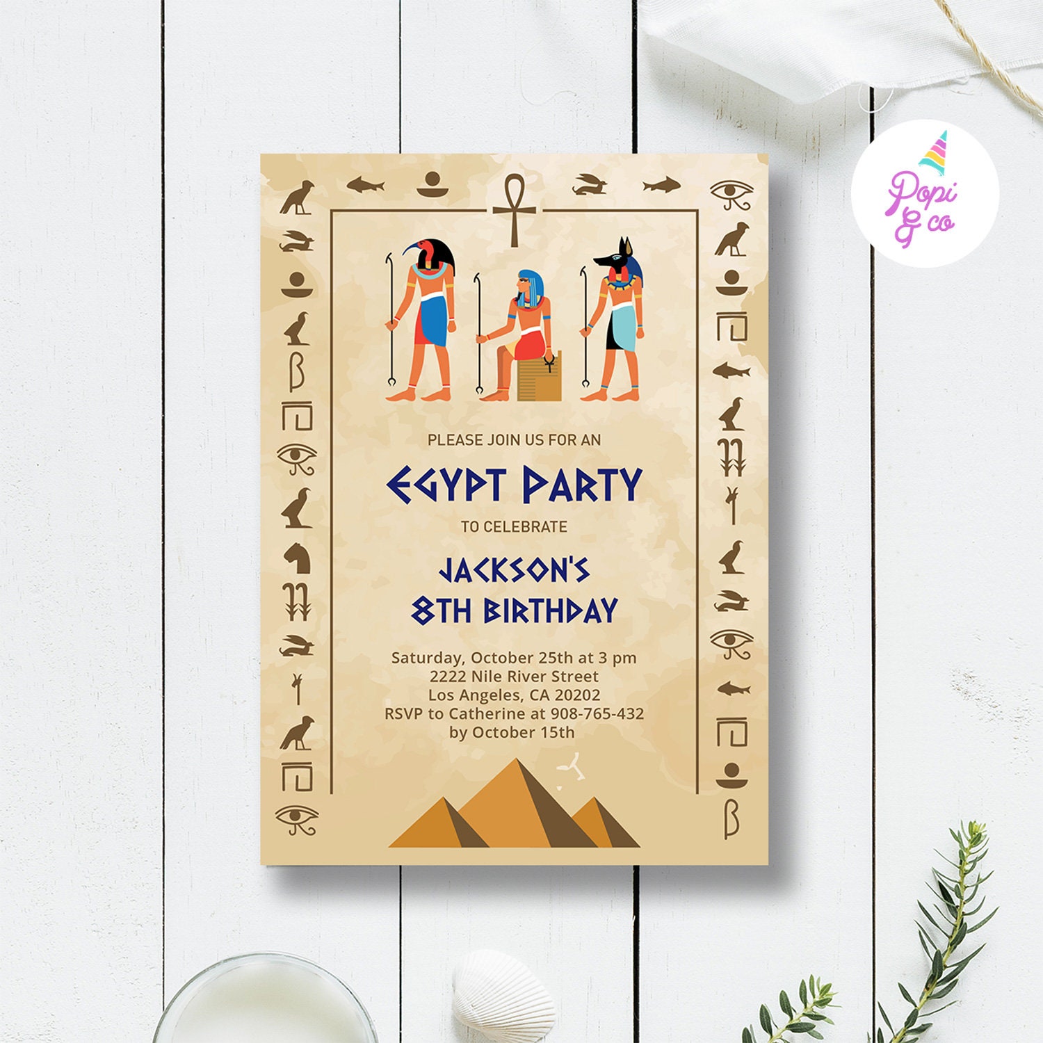 Egyptian Party Invitation Printable Ancient Egypt Party - Etsy