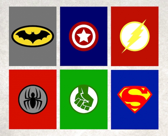 Superheld Printables Superhelden Logos Superhelden Etsy