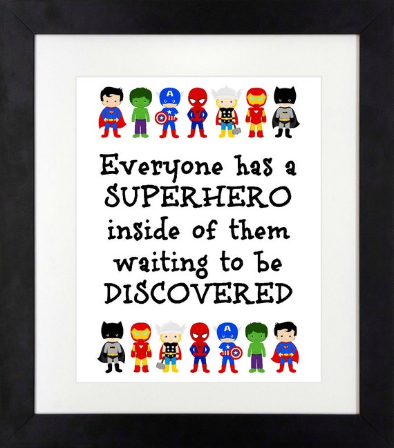 Superhero Printable Superhero Quote Superhero Art Etsy