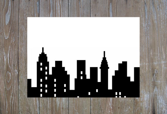 Skyline Superhero Party Thank You Cards Skyline Superhero Party Thank You Cards