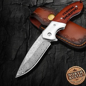 Engraved Pocket Knife | Custom Personalized Name Knife | Unique Gift for Him | Wedding Groomsmen Gifts | Husband Anniversary Gift | VP19
