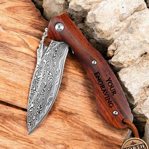Personalized Folding Knives, Gift For Him, Engraved Pocket Knife, Husband Anniversary Gift, Wedding Groomsmen Gifts, Engraving Knife VP08