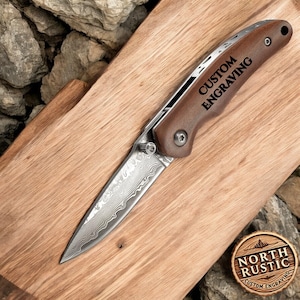 Personalized Engraved Pocket Knife, Father&#39;s Day Gifts, Gifts For Him, Hunting Accessories, Anniversary Gift For Him, Gift For Boyfriend