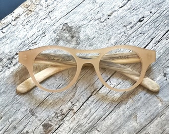 Wood and acetate frames for reading glasses model Copenhague, eyeglasses for men and women with small face