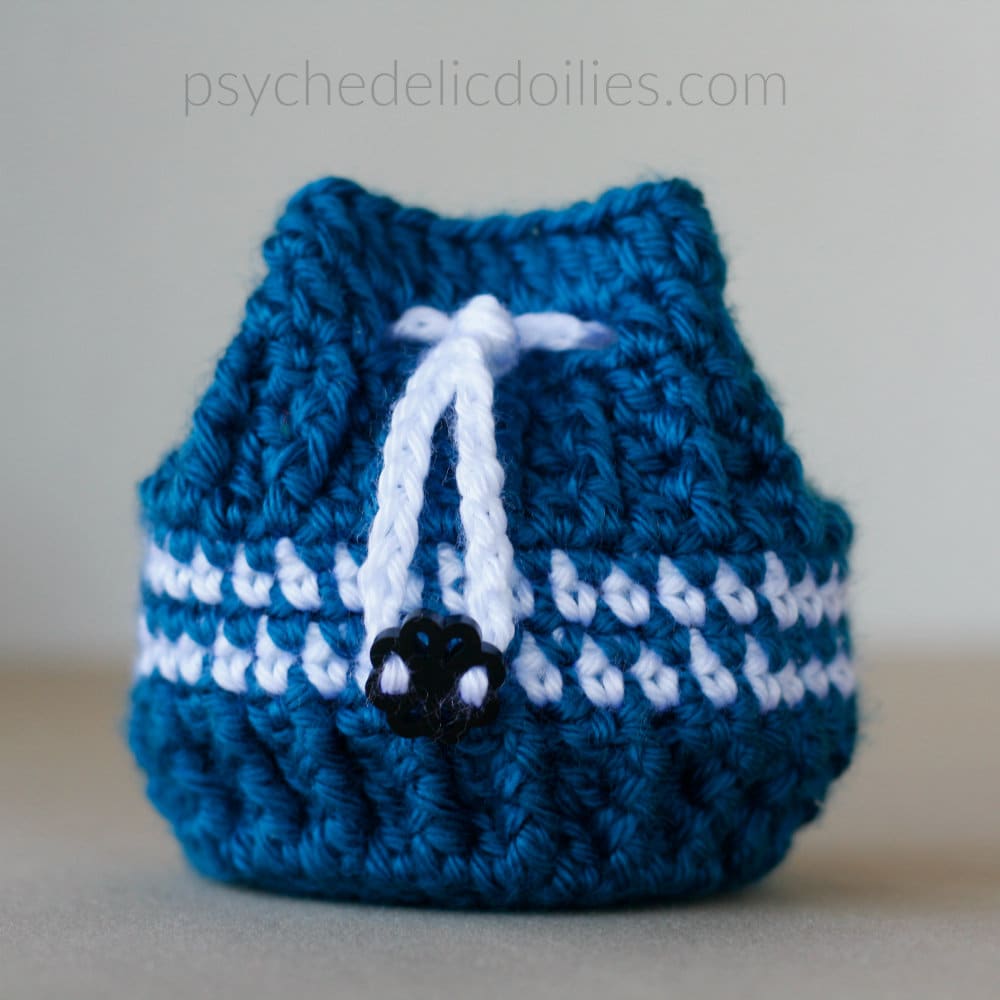 28 Dice Bag Crochet Patterns: Unique Drawstring Pouches for Gamers and Fantasy Fans 26 Dice Bag Crochet
