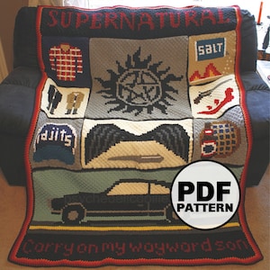 Supernatural Blanket Crochet Pattern - NOT a Physical Product - digital download only