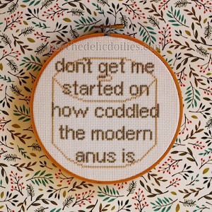 Dwight Schrute Quote - Coddle Anus Cross Stitch Pattern - The Office