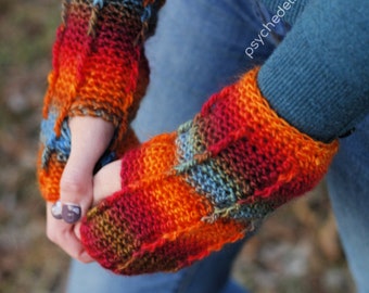 Perpetual Posts Fingerless Gloves Crochet Pattern - Digital Download Only