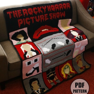 Rocky Horror Blanket Crochet Pattern - Digital Download Only - No Physical Product