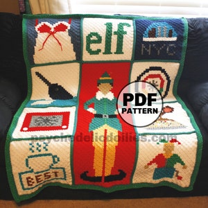 Elf Christmas Blanket Crochet PATTERN - NOT a physical product - digital download ONLY