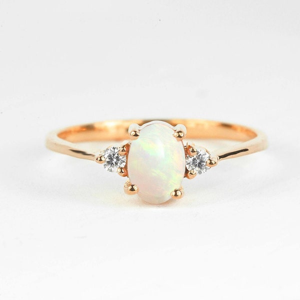 Opal Engagement Ring - Etsy UK