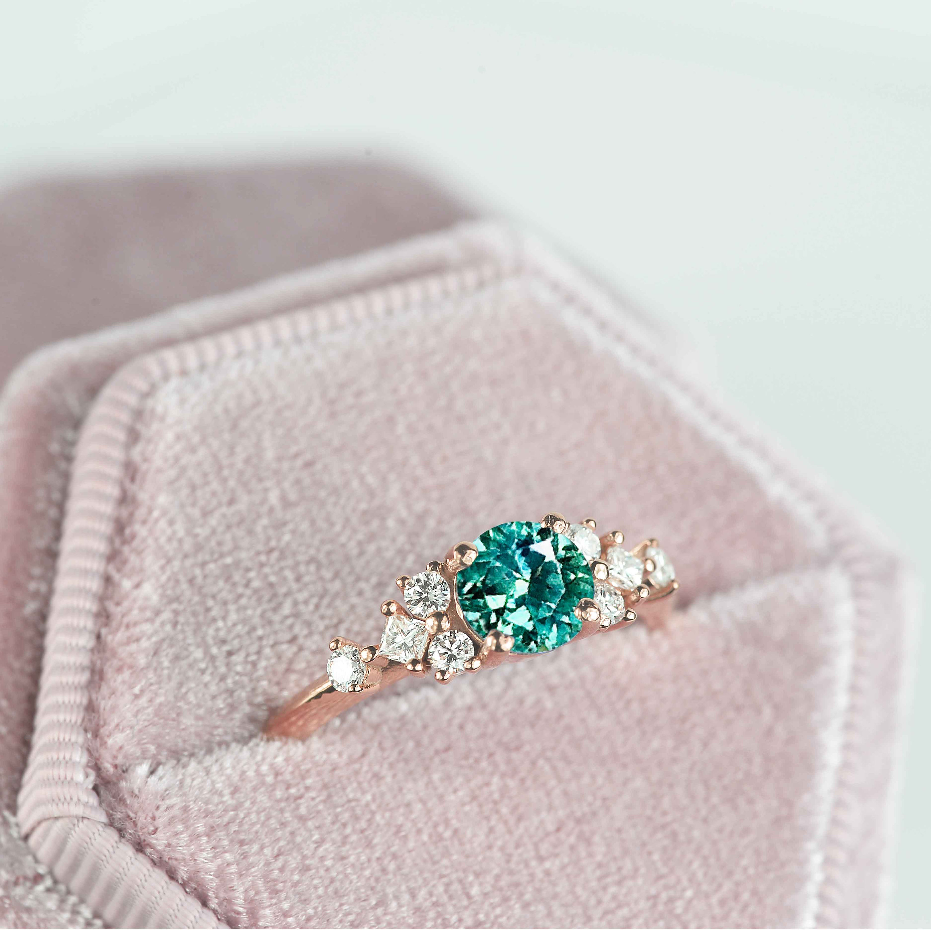 Mint Green Sapphire Engagement Ring Green Sapphire and Etsy UK