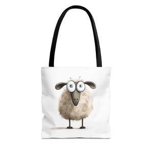 Cute Sheep Tote Bag, Eco-Friendly Grocery Bag, Fun Animal Bag, Gift for Animal Lovers, Everyday Shopper Bag, Farm Lover&#39;s Accessory
