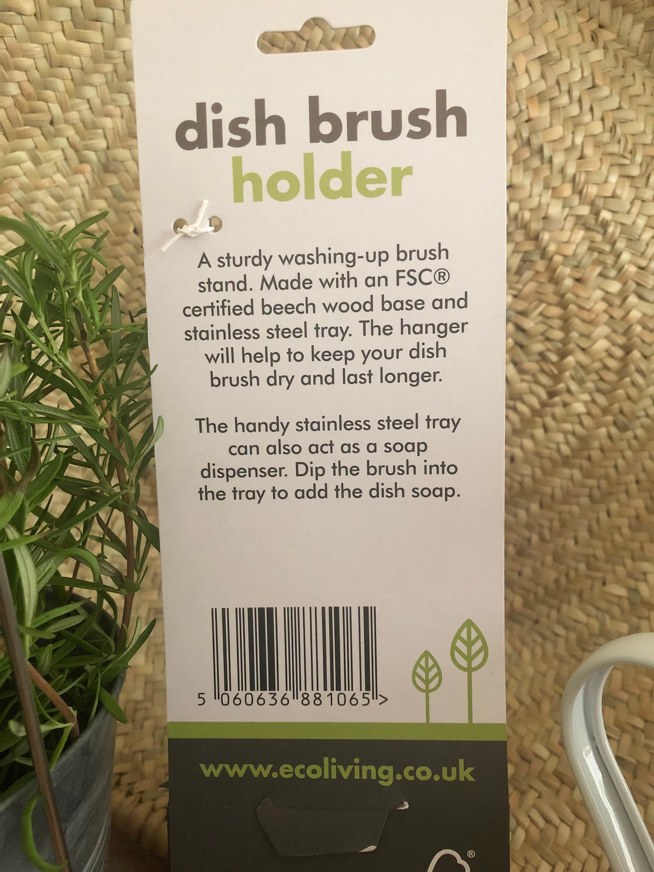 Dish Brush Holder (FSC 100%), Eco Living