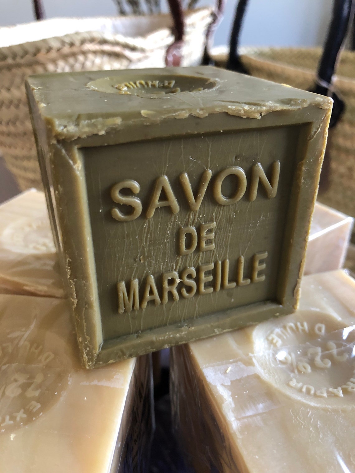 Savon de Marseille Fer a cheval Olive soap 300 g cube Etsy