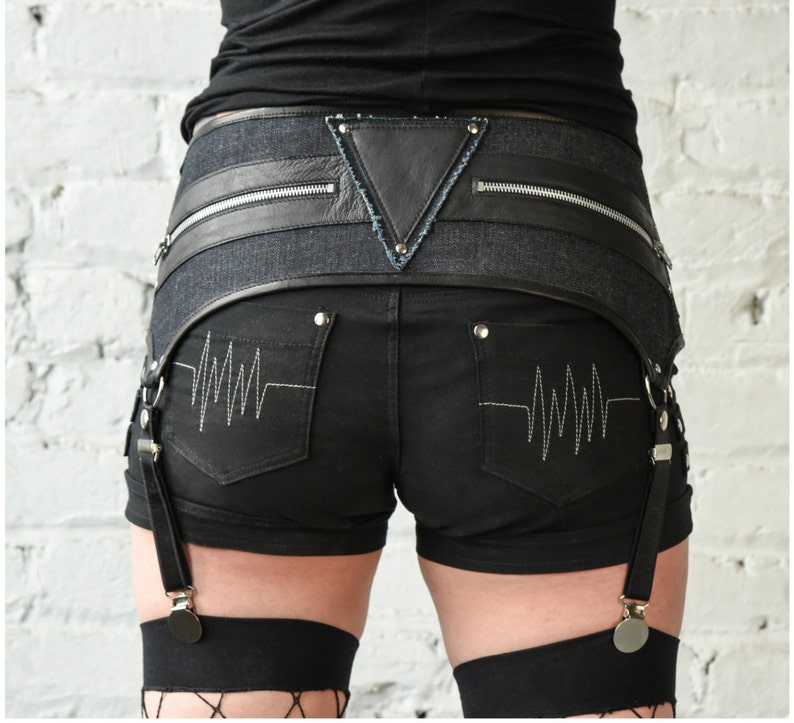 Leather & Jeans Garter Belt Etsy