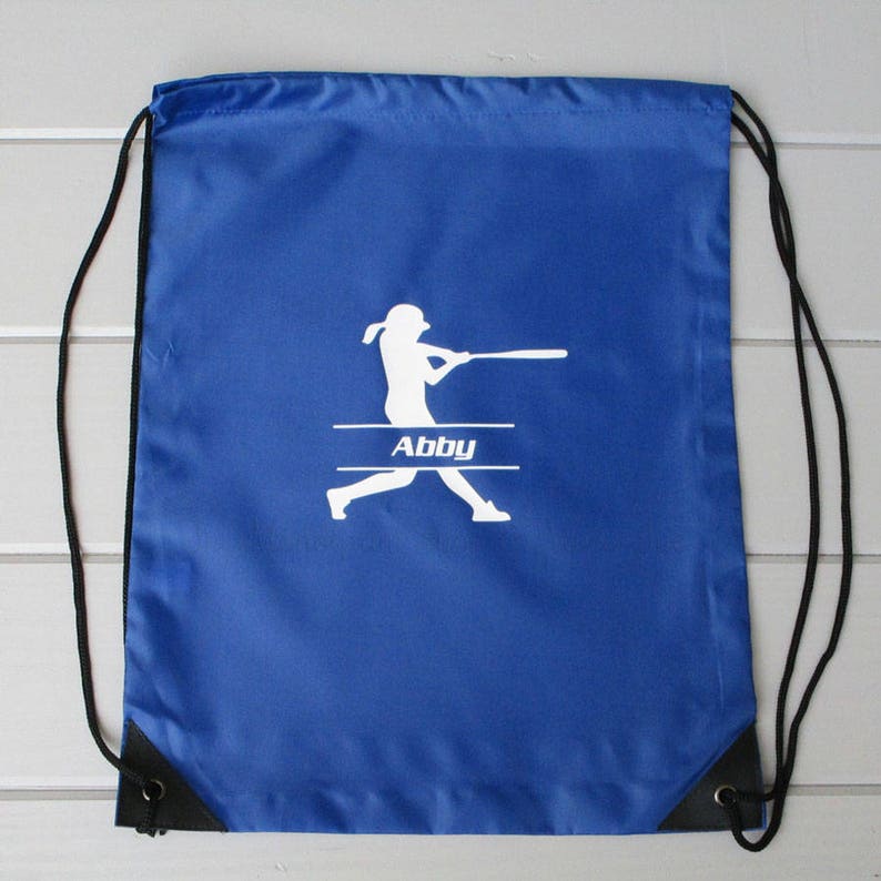 Softball Drawstring Bags for Girls / Softball Drawstring Etsy