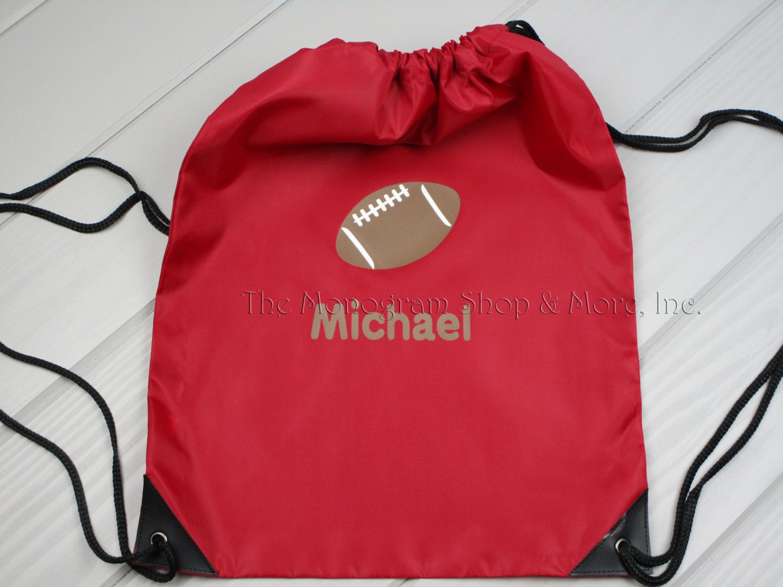Football Drawstring Backpack / Football Drawstring Bags / Etsy