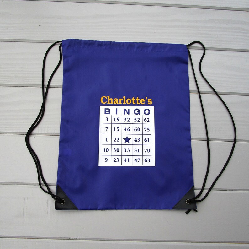 Personalized Bingo Bag / Personalized Drawstring Bingo Bag / Etsy