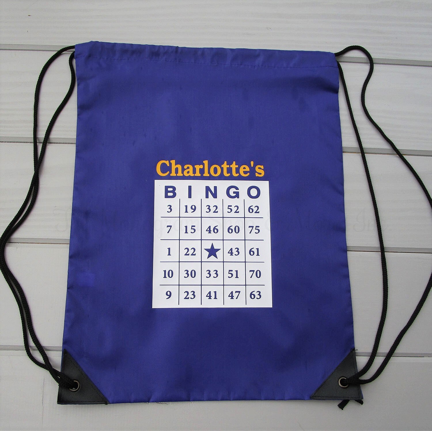 Personalized Bingo Bag / Personalized Drawstring Bingo Bag / Etsy