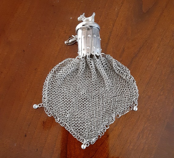 Vintage Metal Mesh Purse with Scotty Dog Closure