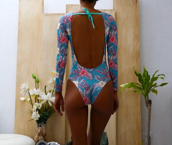 One Piece Long Sleeve Full Swimwear Australian Made Surf Swimsuit