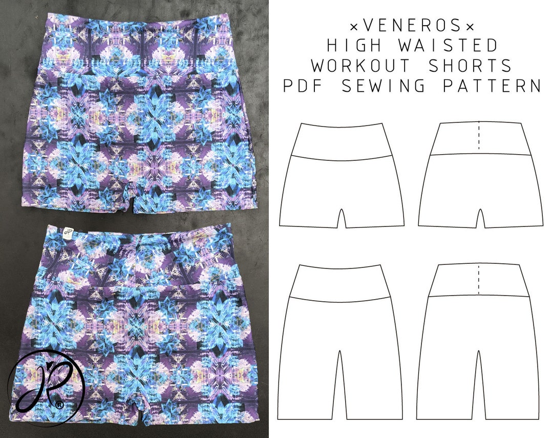 PDF SEWING PATTERN, Workout Shorts. Biker Shorts Etsy