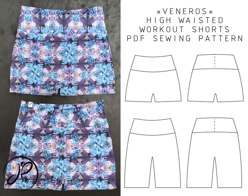 PDF SEWING PATTERN Workout shorts. biker shorts Etsy
