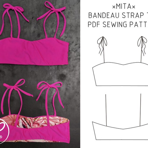 Reversible Seamless Halter Bikini Wrap Top Sewing Pattern Etsy