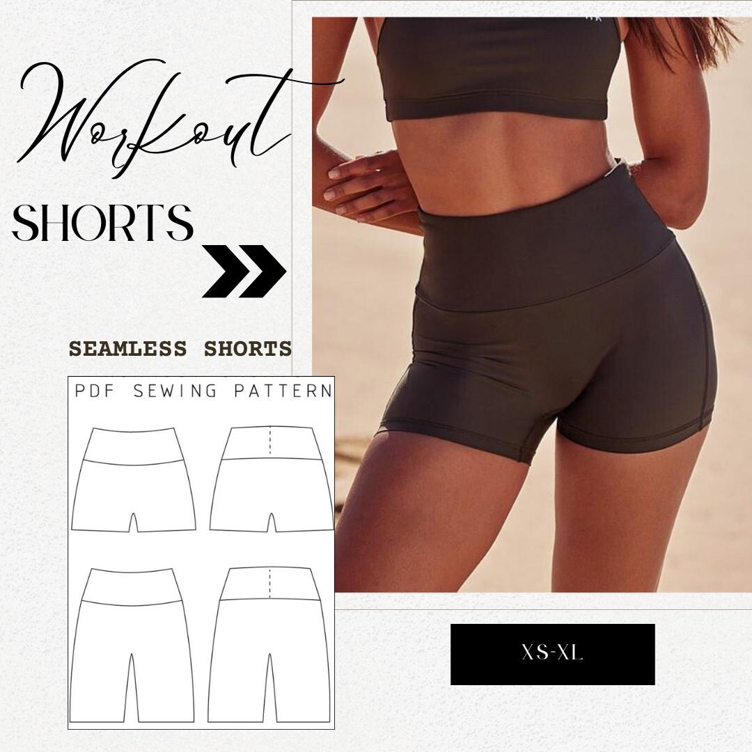 PDF SEWING PATTERN, Workout Shorts. Biker Shorts - Etsy