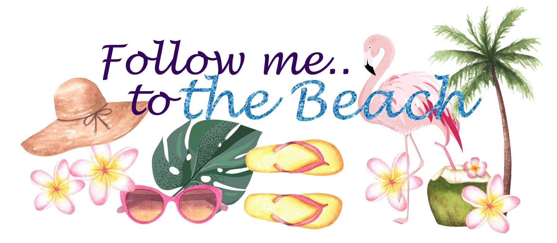 Follow me to the Beach Decal2 pack Etsy