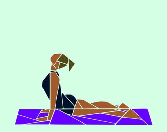 Yoga Foundation Paper Piecing Pattern Upward Dog